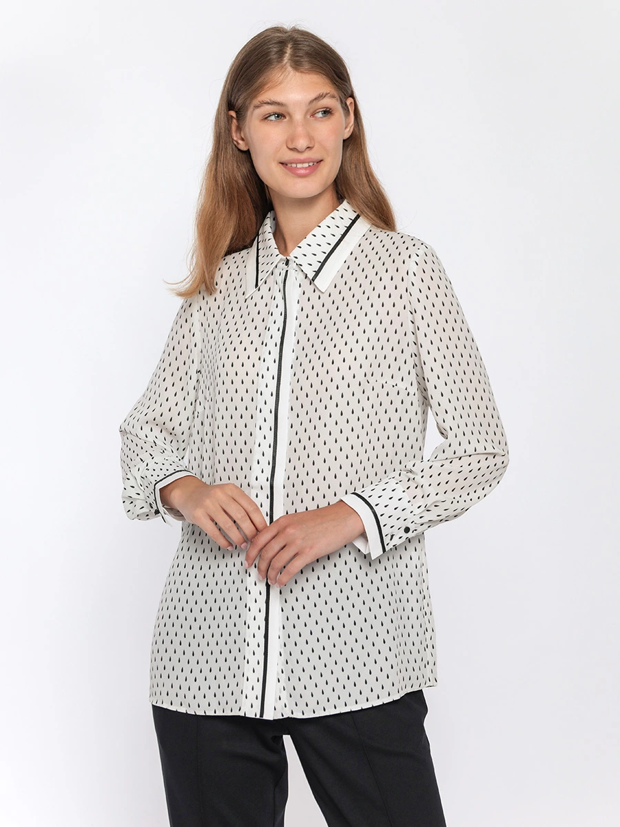Классическая блуза с принтом Капли